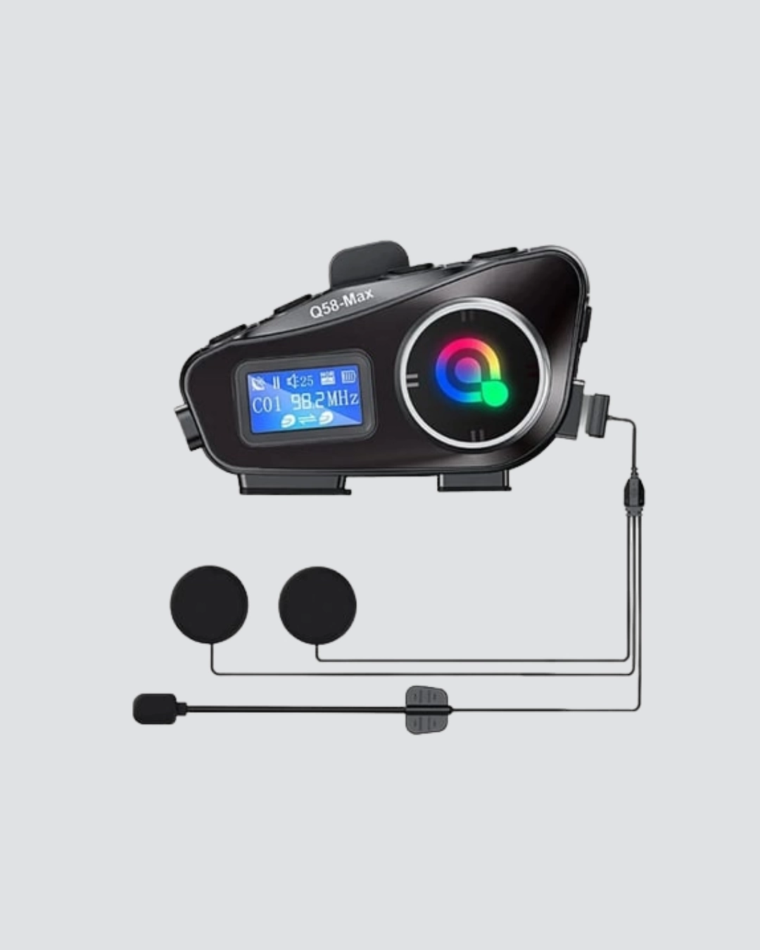 BUĞZ LCD Ekranlı Bluetooth Kask Kulaklığı FM Radyo ve SD Kart Girişli