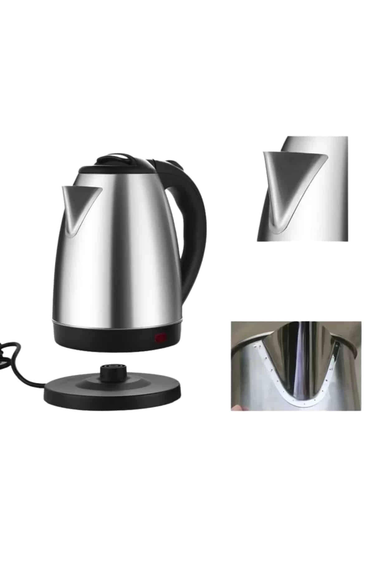 BUĞZ Su Isıtıcı 220 - 240 V Paslanmaz Çelik Kettle Uzun Ömürlü 2000 Watt