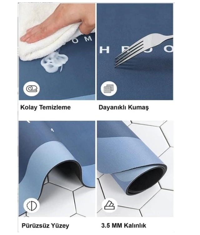 BUĞZ Süper Emici Banyo Paspası 38*58 Cm