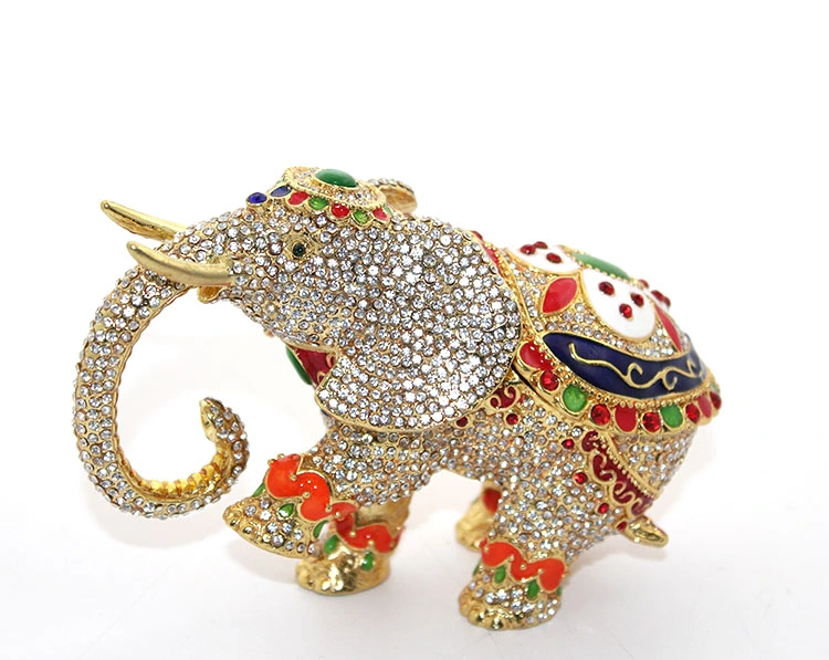 BUĞZ SWAROVSKİ TAŞLI TEKLİ FİL FİGÜRÜ MODEL 6