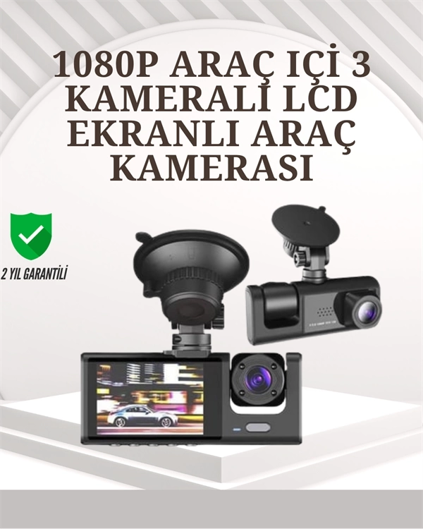 BUĞZ TA-01 1080P Ön 720P Arka ve İç Kamera Sistemli DVR