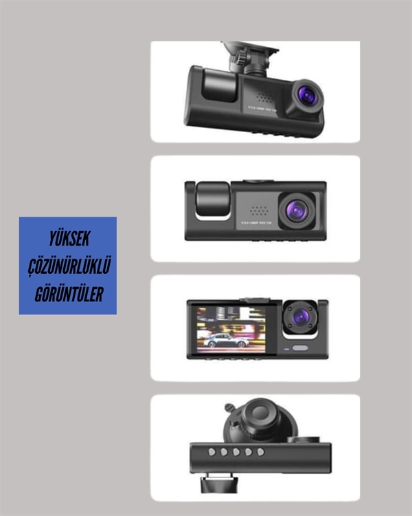 BUĞZ TA-01 1080P Ön 720P Arka ve İç Kamera Sistemli DVR BUĞZ TA-01 1080P Ön 720P Arka ve İç Kamera Sistemli DVR
