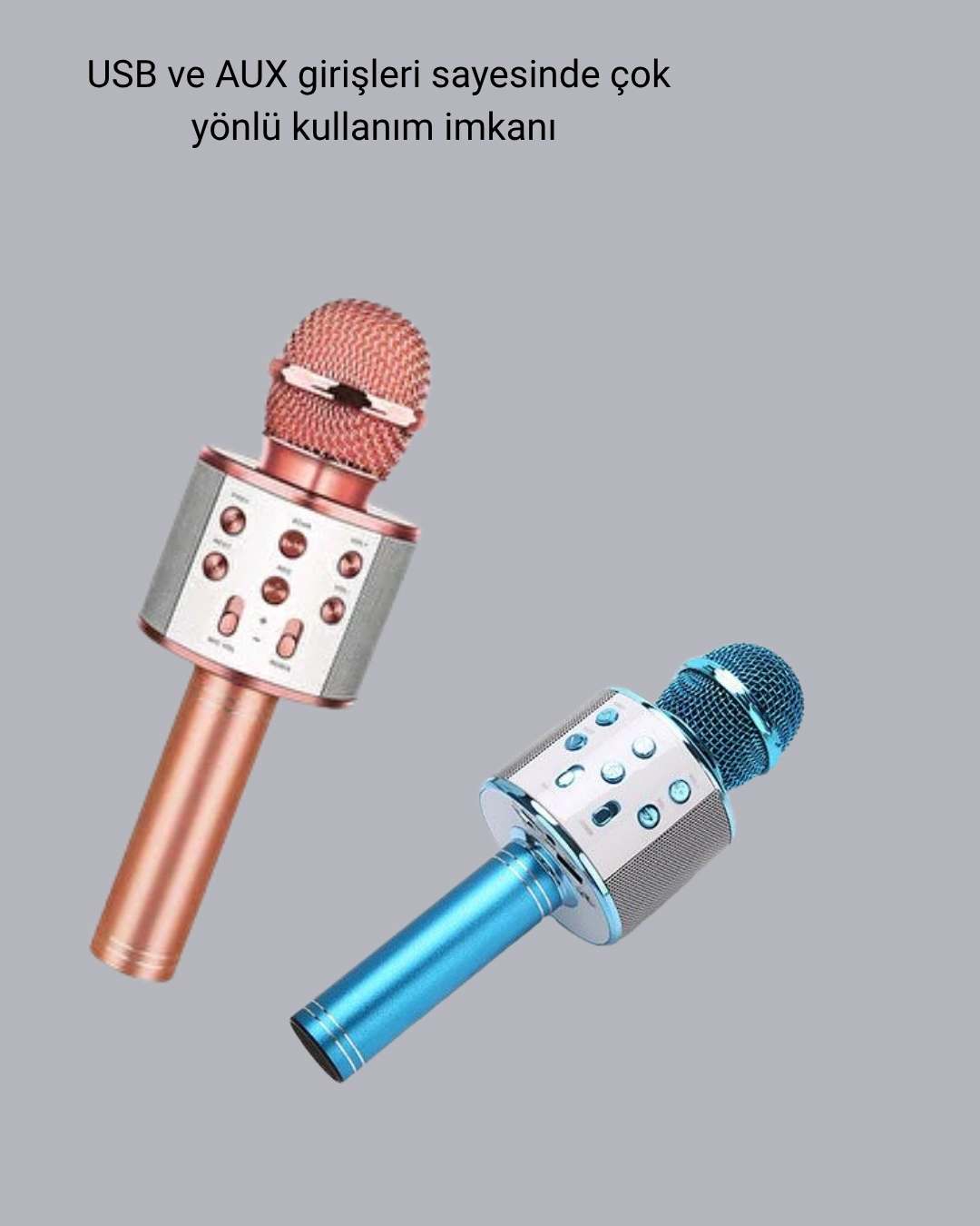 BUĞZ Taşınabilir Karaoke Mikrofon – Bluetooth, USB ve AUX Girişli
