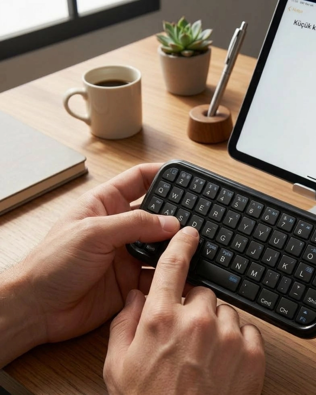 BUĞZ Taşınabilir Mini Bluetooth Klavye Şarjlı Kablosuz Klavye