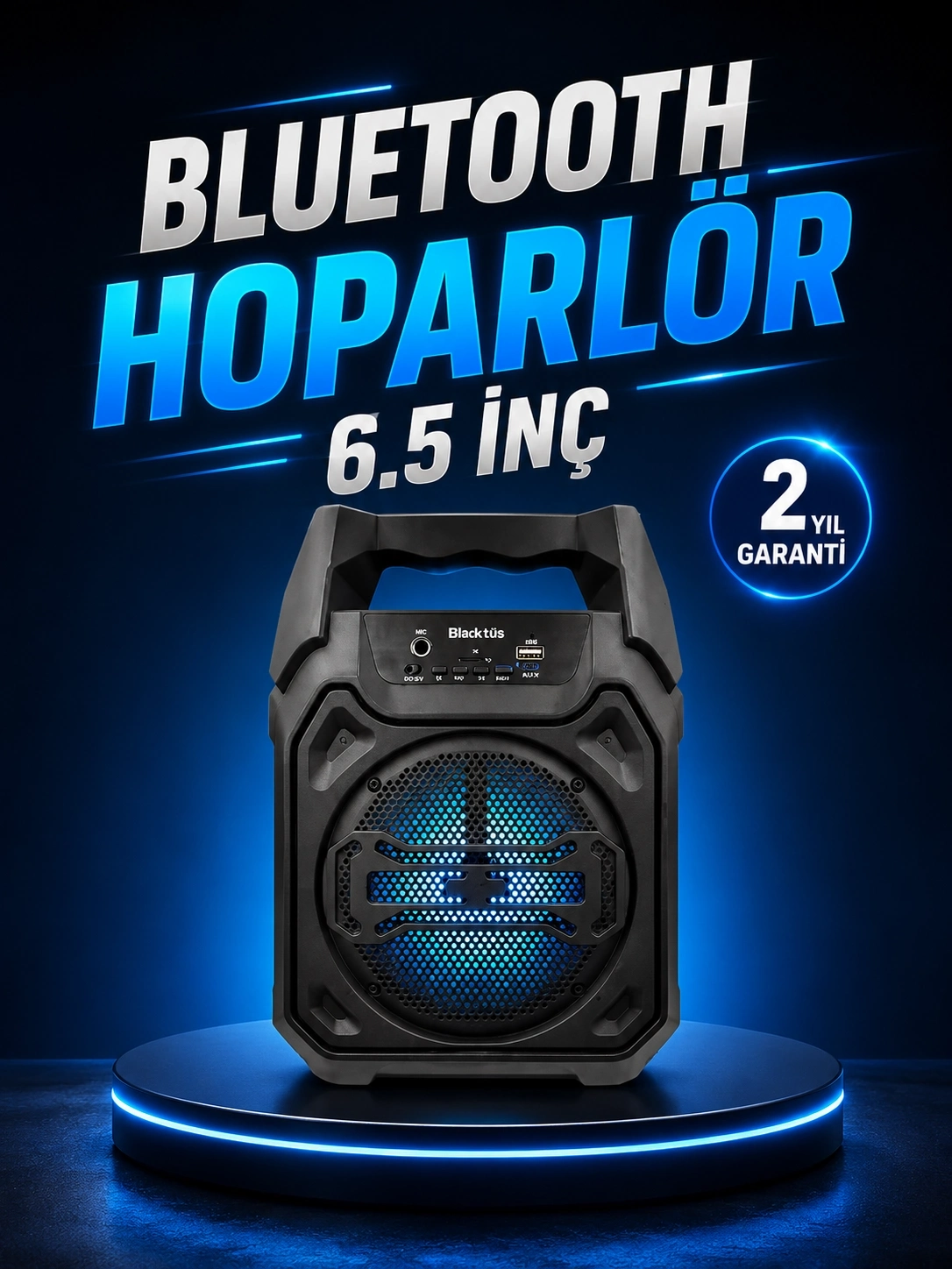 BUĞZ Taşınabilir Şarjlı Hoparlör – Bluetooth, TWS ve Uzun Pil Ömrü