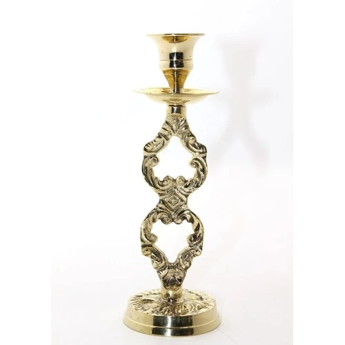 BUĞZ Tekli Pirinç Şamdan Model 4