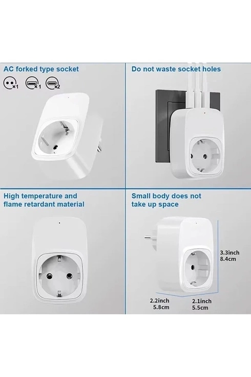 BUĞZ Tekli Yüksek Voltaj Korumalı Duvar Prizi 2x Type-c 1x Usb Çıkışlı Priz Grup Priz Çoğaltıcı Siyah BUĞZ Tekli Yüksek Voltaj Korumalı Duvar Prizi 2x Type-c 1x Usb Çıkışlı Priz Grup Priz Çoğaltıcı Siyah
