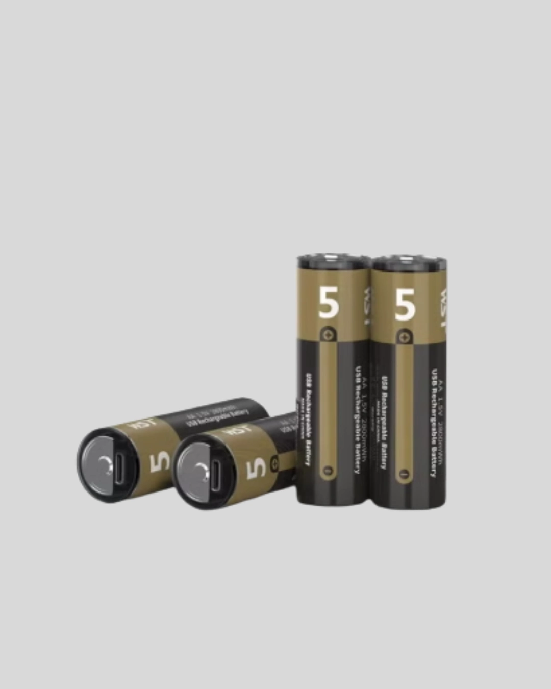 BUĞZ Tekrar Şarj Edilebilir AA USB Type-C Pil | 1000+ Döngü | 1.5V Sabit Voltaj
