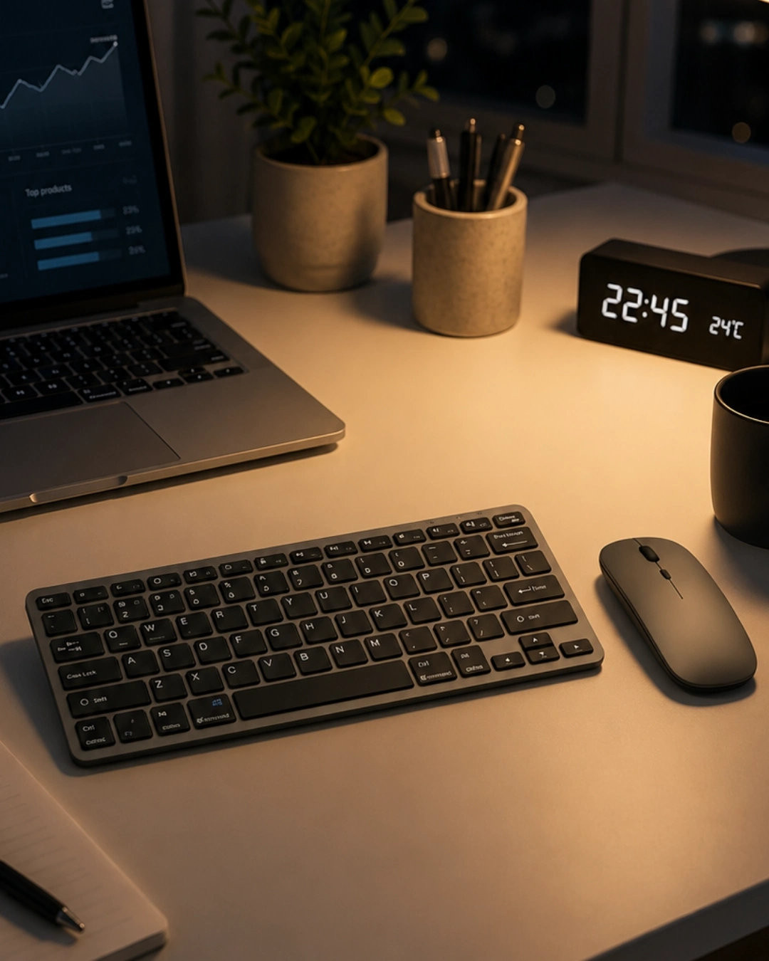 BUĞZ Telefon Tablet ve Bilgisayar Uyumlu Kablosuz Klavye Mouse Kombini