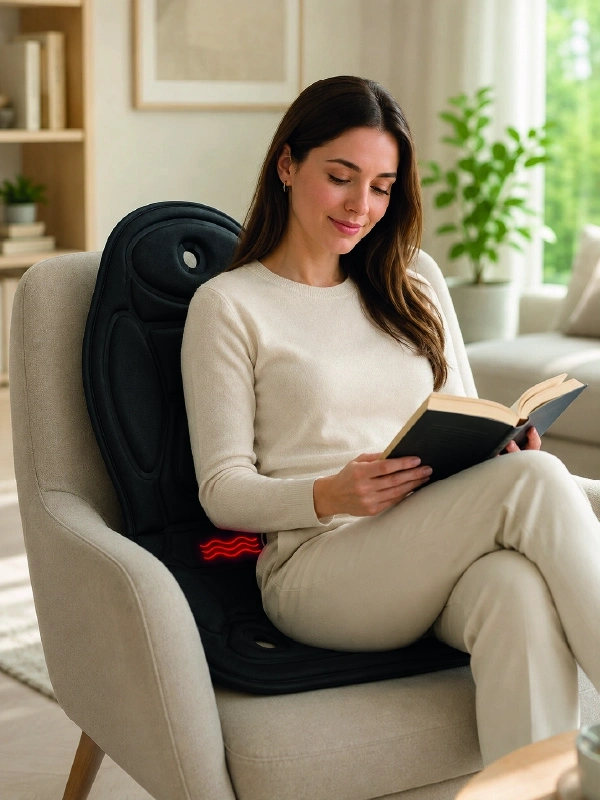 BUĞZ Titreşimli Isıtmalı Koltuk Tipi Masaj Minderi Ergonomik Tasarım