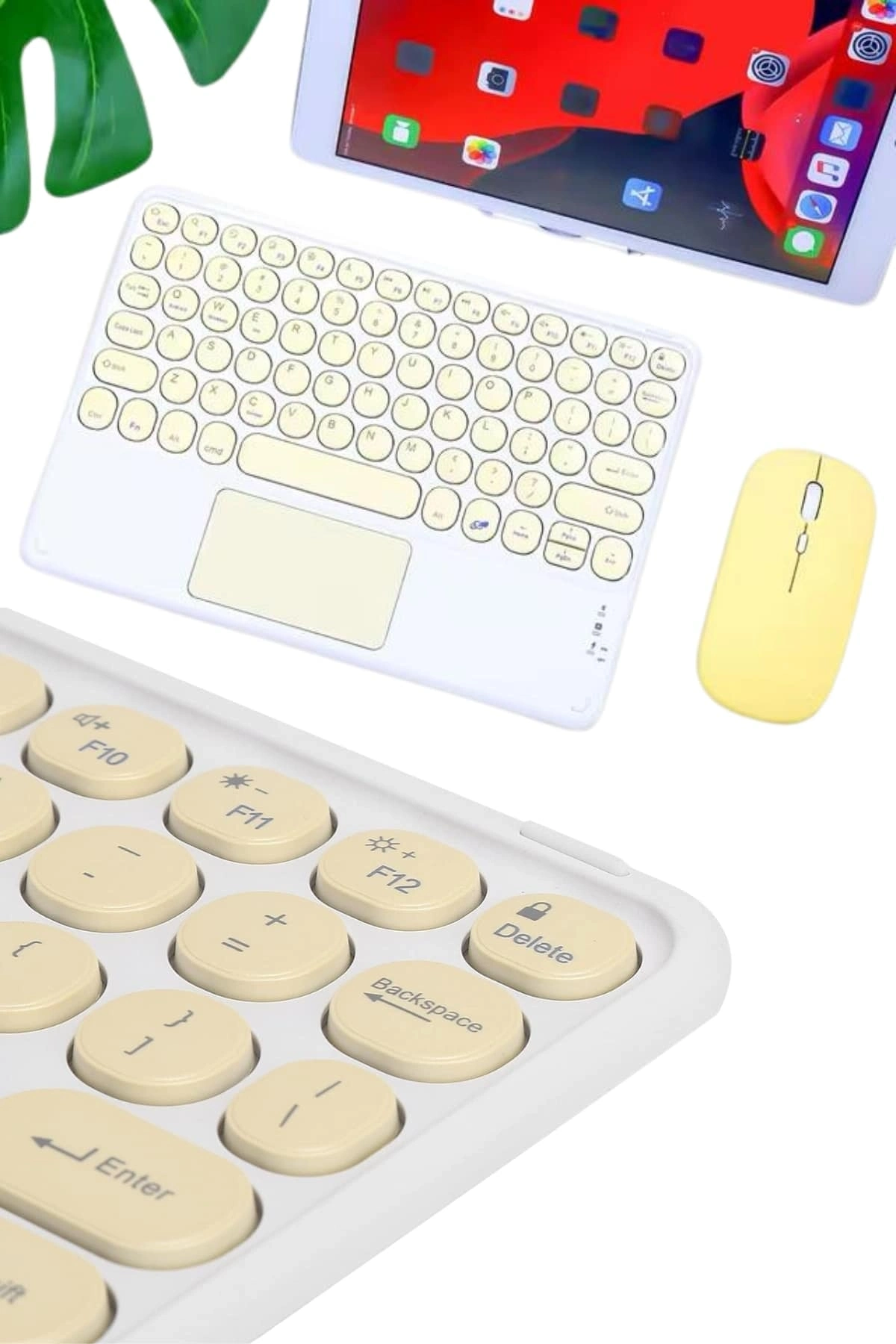BUĞZ Touchpad Tüm Cihazlara Uyumlu Bluetooth Klavye Touchpad Slim Kablosuz Wifi Q Klavye
