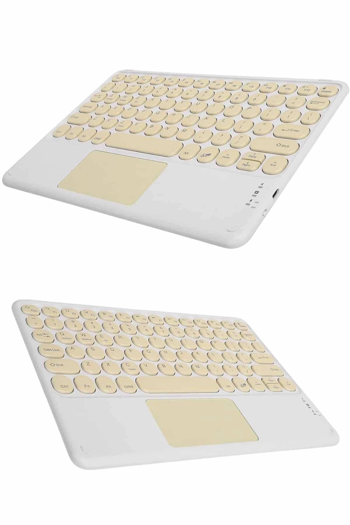 BUĞZ Touchpad Tüm Cihazlara Uyumlu Bluetooth Klavye Touchpad Slim Kablosuz Wifi Q Klavye