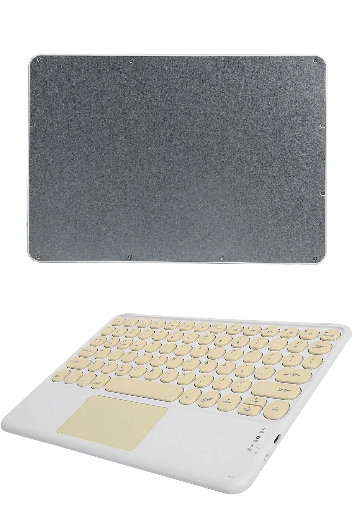 BUĞZ Touchpad Uyumlu Bluetooth Klavye Slim Kablosuz Wifi Q Klavye