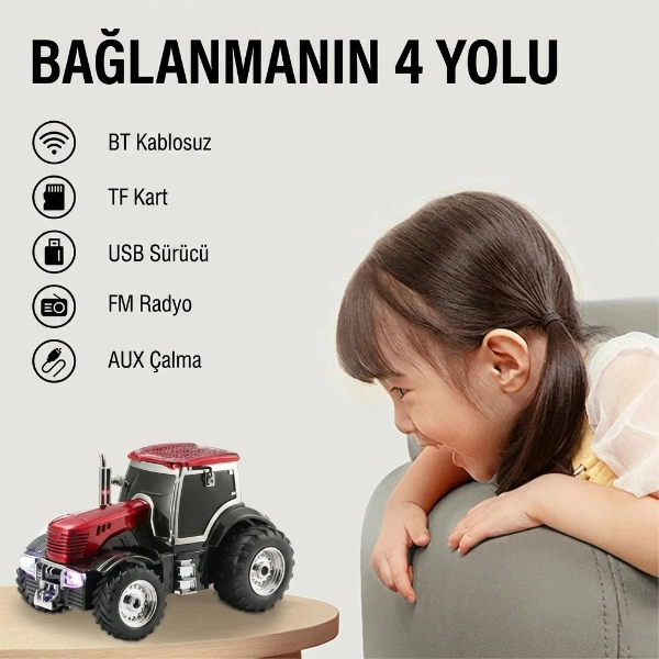 BUĞZ TRAKTÖR TASARIMLI BLUETOOTH HOPARLÖR BUĞZ TRAKTÖR TASARIMLI BLUETOOTH HOPARLÖR