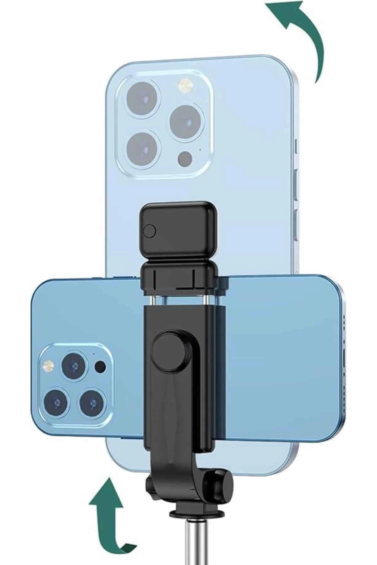 BUĞZ Tripod Selfie Çubuğu Bluetooth Kumandalı Kablosuz Led Işıklı BUĞZ Tripod Selfie Çubuğu Bluetooth Kumandalı Kablosuz Led Işıklı