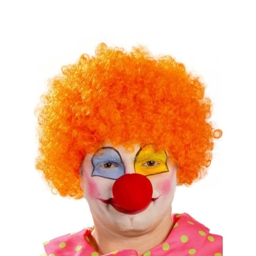 BUĞZ Turuncu Renk Kıvırcık Afro Palyaço Seti BUĞZ Turuncu Renk Kıvırcık Afro Palyaço Seti