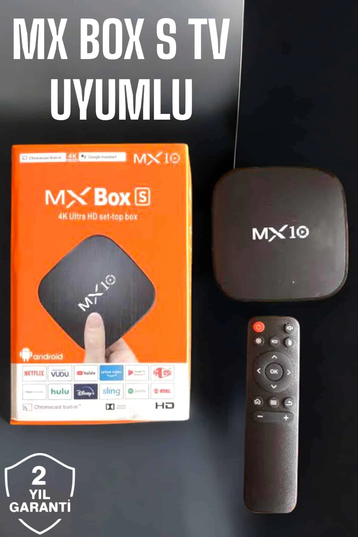 BUĞZ TV Box Android Uyumlu 4 Çekirdekli WİFİ Bağlantılı 4K