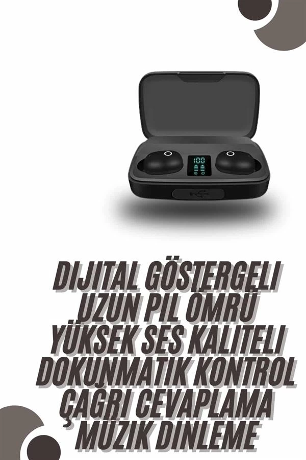BUĞZ TWS Bluetooth Kulaklık 5.0 Bluetooth Bağlantılı Dokunmatik Kontrol Özelliği BUĞZ TWS Bluetooth Kulaklık 5.0 Bluetooth Bağlantılı Dokunmatik Kontrol Özelliği