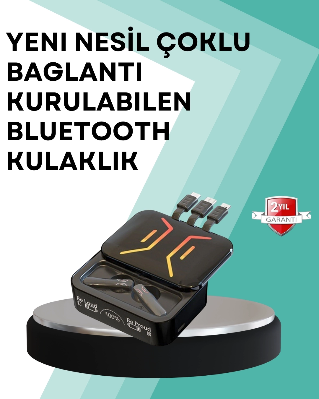 BUĞZ Type-C Girişli Bluetooth Kulaklık – Uzun Bekleme Süresi