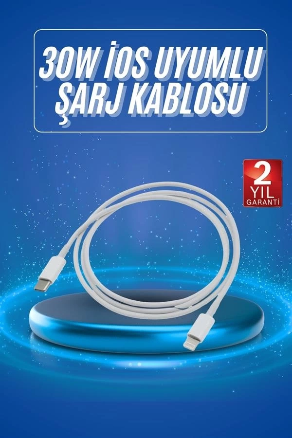 BUĞZ Type-C Ligtning 30W İOS Şarj Kablosu Hızlı Şarj Kablosu BUĞZ Type-C Ligtning 30W İOS Şarj Kablosu Hızlı Şarj Kablosu