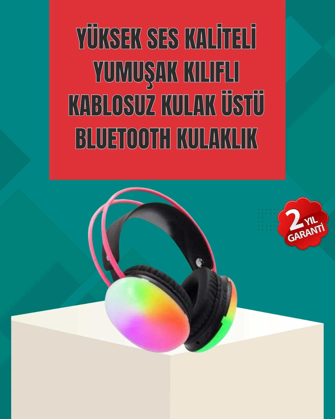 BUĞZ Type-C Şarjlı RGB Işıklı Bluetooth Oyuncu Kulaklığı