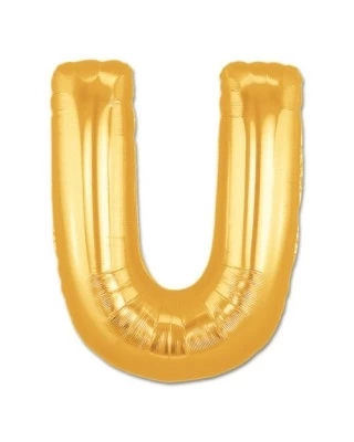 BUĞZ U Harf Folyo Balon Altın Renk 40 inç BUĞZ U Harf Folyo Balon Altın Renk 40 inç
