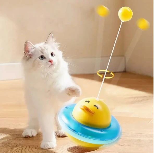BUĞZ UFO ŞEKİLLİ ÖRDEK KEDİ OYUNCAĞI