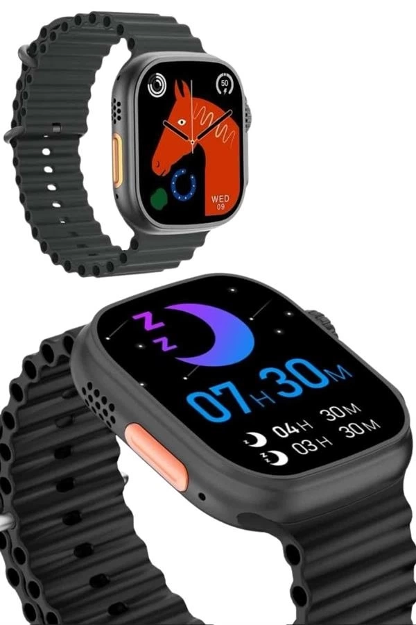 BUĞZ Ultra Akıllı Saat 49 Mm Çift Kordonlu Arama Cevaplama Bluetooth Bağlantılı
