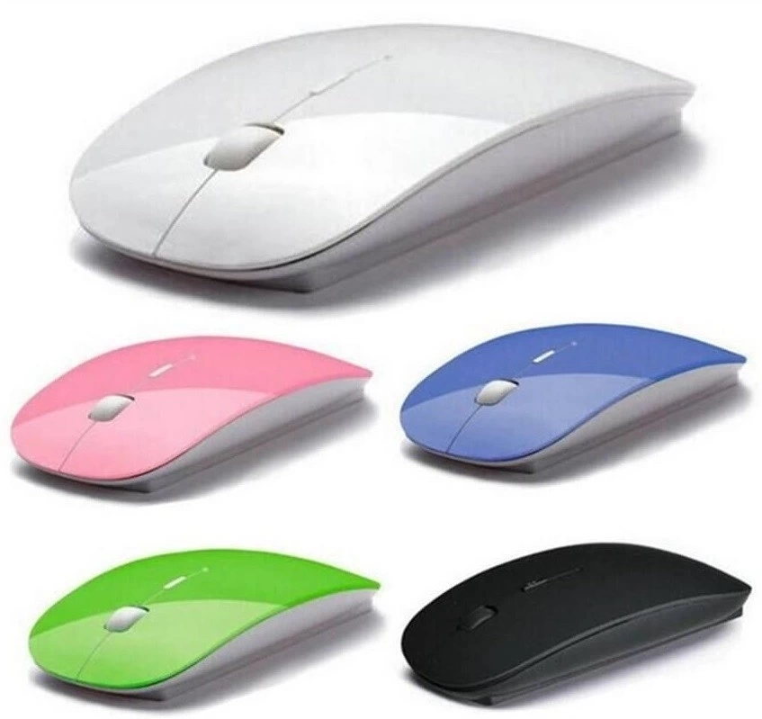 BUĞZ Ultra İnce Usb Bilgisayar Pc Dizüstü Masaüstü Kablosuz Mouse (beyaz)