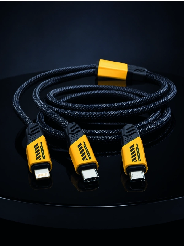BUĞZ USB 3'ü 1 Arada Şarj Kablosu 240W PD Destekli Çoklu Şarj Kablosu