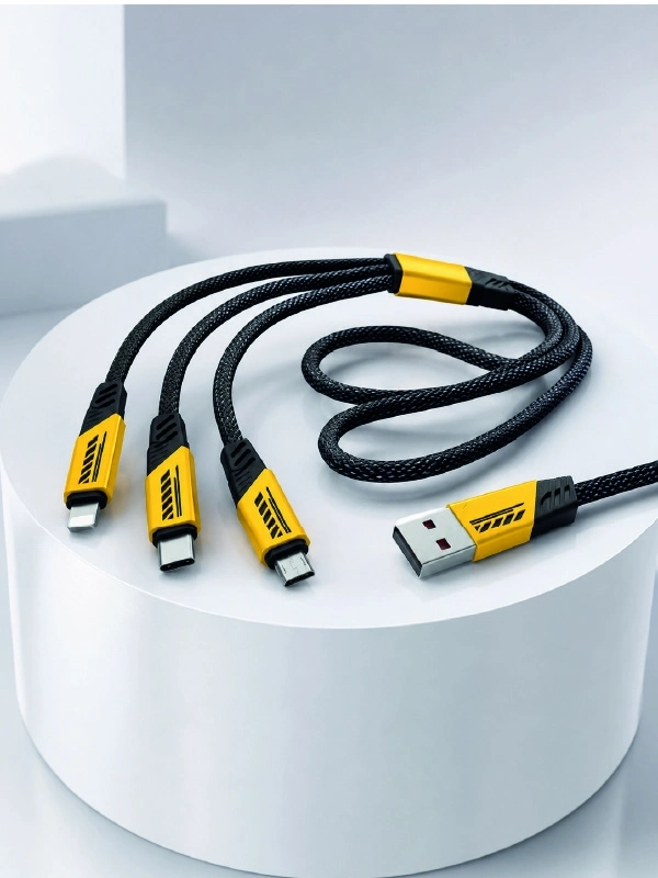 BUĞZ USB 3'ü 1 Arada Şarj Kablosu 240W PD Destekli Çoklu Şarj Kablosu