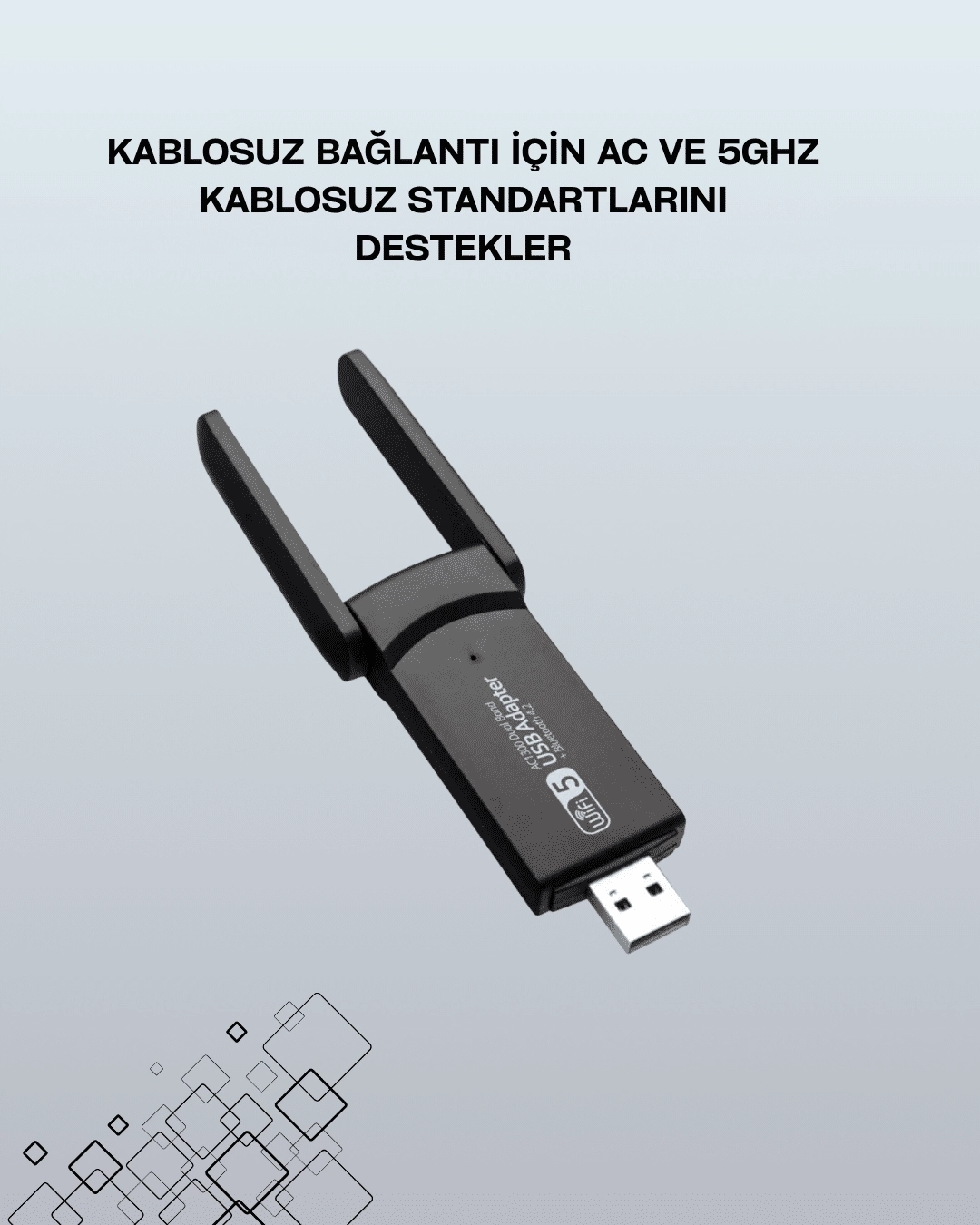 BUĞZ USB 3.0 Wireless Adaptör – 2.4GHz & 5GHz Destekli BUĞZ USB 3.0 Wireless Adaptör – 2.4GHz & 5GHz Destekli