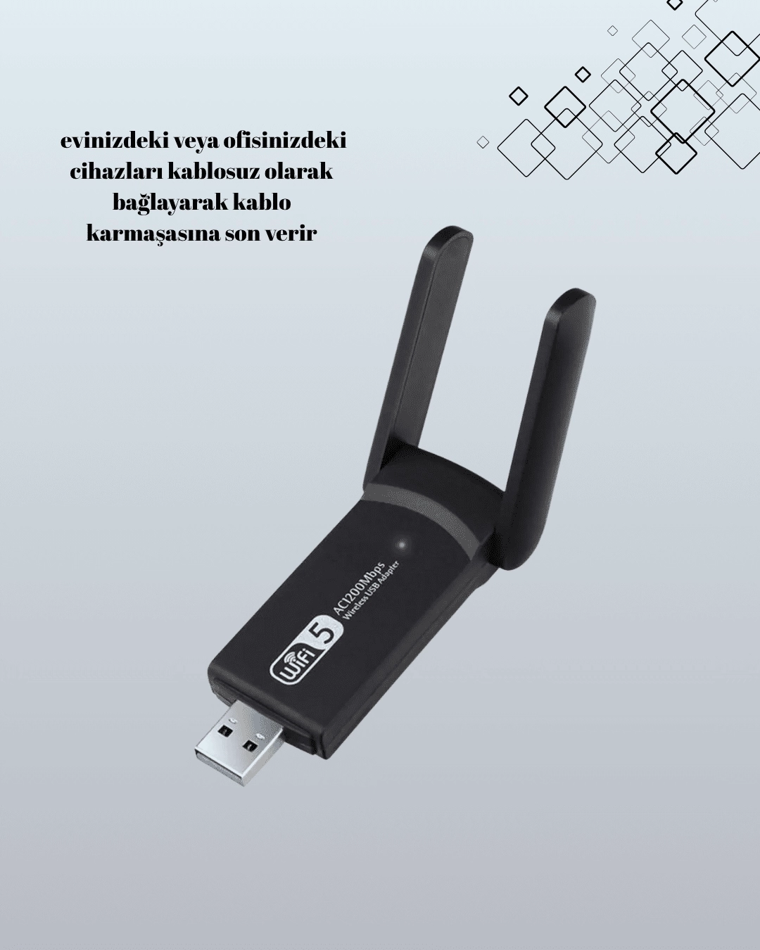 BUĞZ USB 3.0 Wireless Adaptör – 2.4GHz & 5GHz Destekli