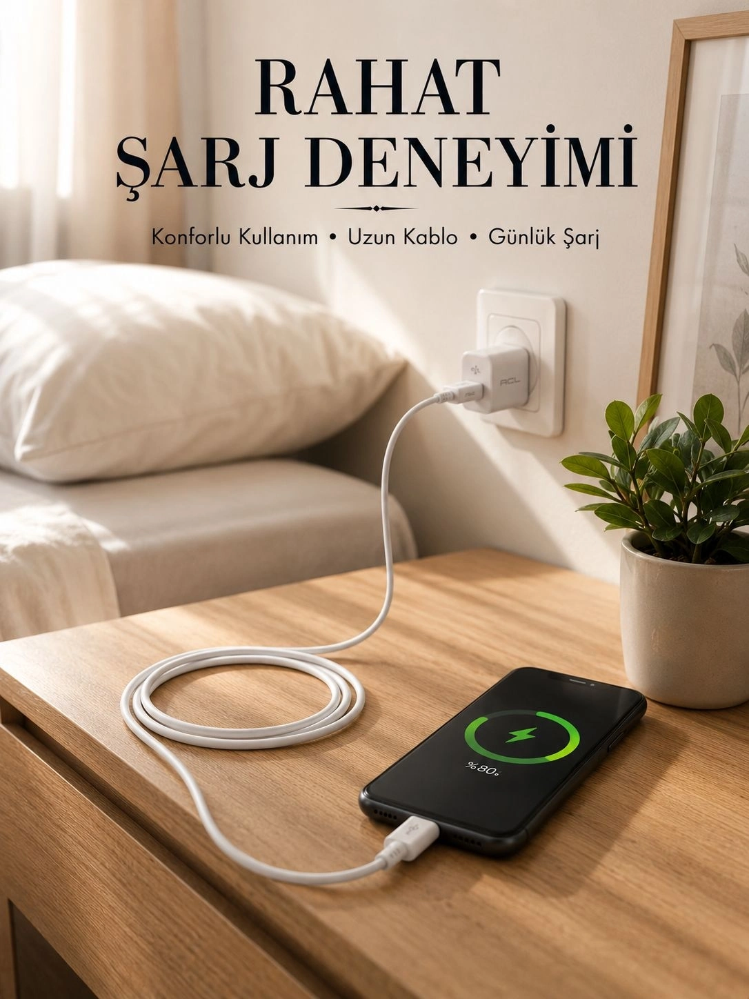 BUĞZ USB-A to Type-C Şarj Kablosu 2 Metre Uzun Kablo