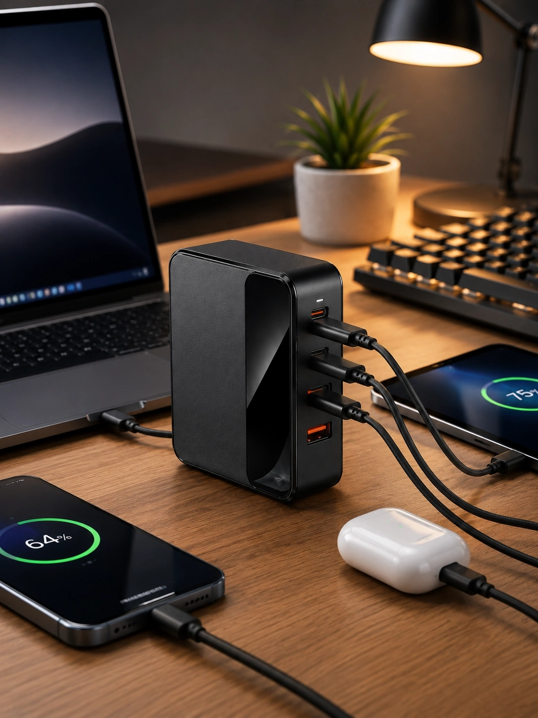 BUĞZ USB-A ve USB-C Girişli Çoklu Şarj Cihazı