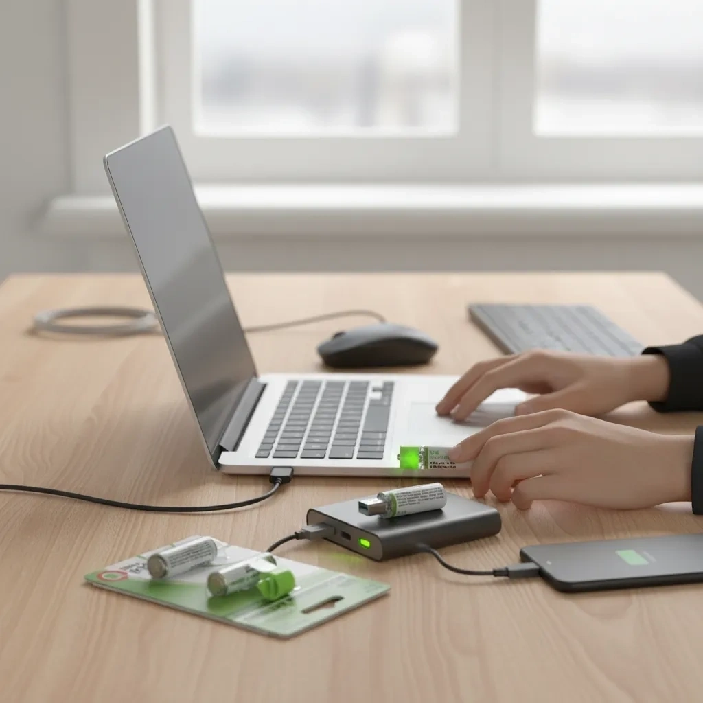 BUĞZ Usb ile Şarj Olabilen 2 li 1450 mah Lityum Kalın Şarjlı Kalem Pil