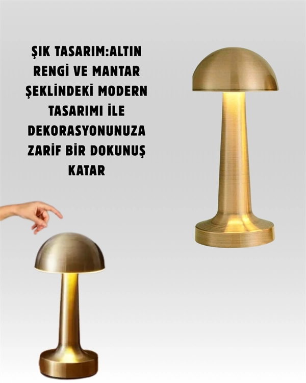 BUĞZ USB Şarjlı Dokunmatik LED Masa Lambası – 3 Renk Modu & Dimmer BUĞZ USB Şarjlı Dokunmatik LED Masa Lambası – 3 Renk Modu & Dimmer