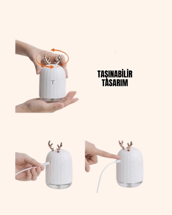 BUĞZ USB Şarjlı Mini USB Nemlendirici LED Işıklı Masaüstü Cihaz BUĞZ USB Şarjlı Mini USB Nemlendirici LED Işıklı Masaüstü Cihaz