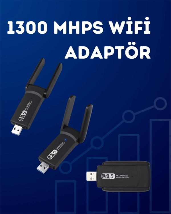 BUĞZ USB WiFi Adaptör – 1200 Mbps Hız BUĞZ USB WiFi Adaptör – 1200 Mbps Hız