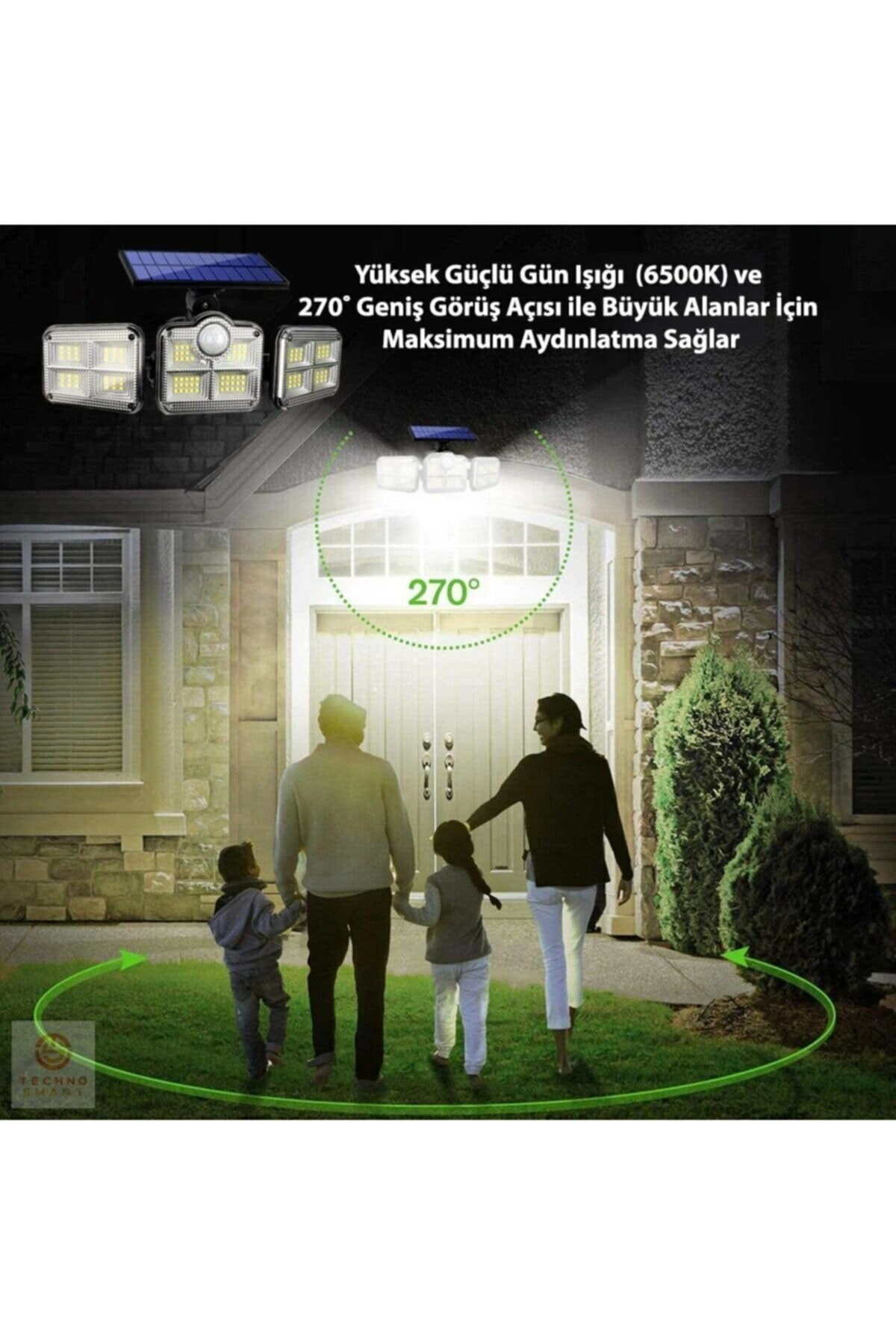 BUĞZ Uzaktan Kumandalı 122 Led Sensörlü Bahçe Lambası