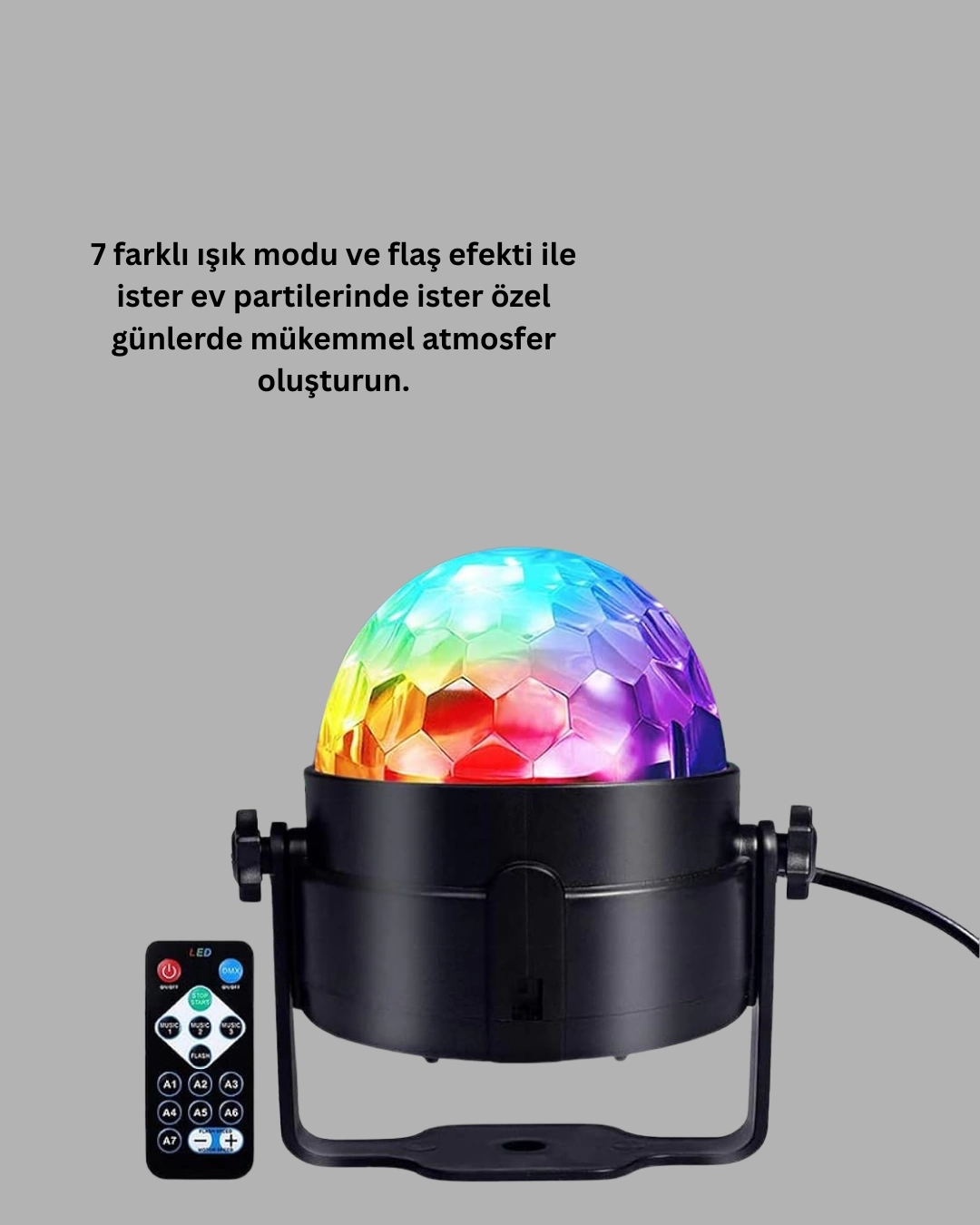 BUĞZ Uzaktan Kumandalı RGB Disko Projektör Işığı