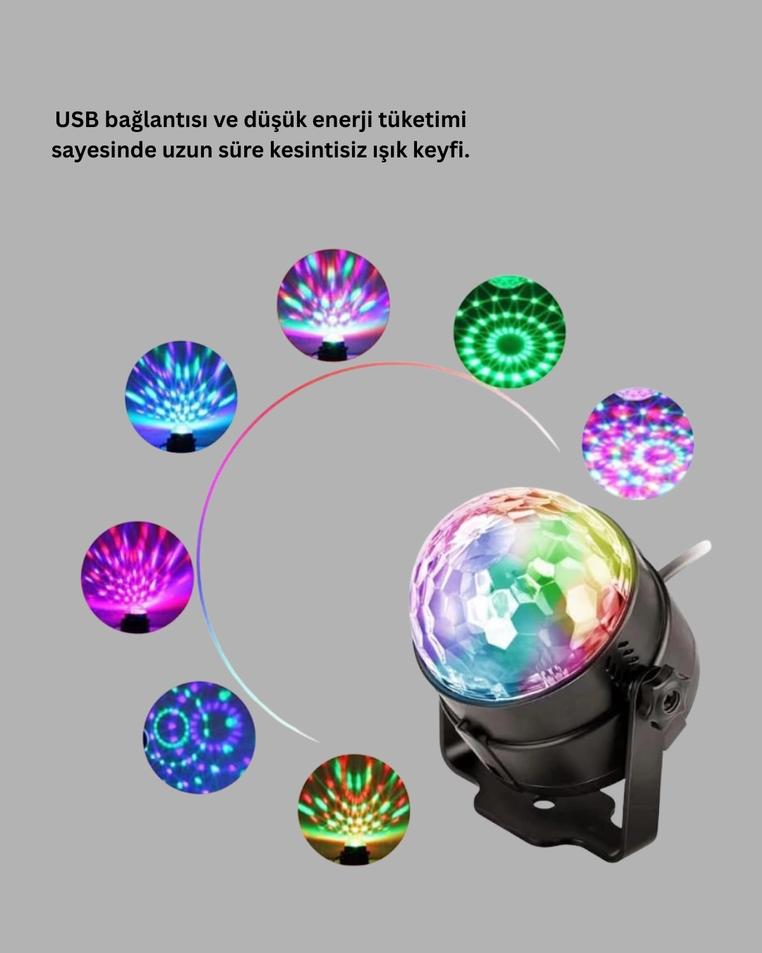 BUĞZ Uzaktan Kumandalı RGB Disko Projektör Işığı