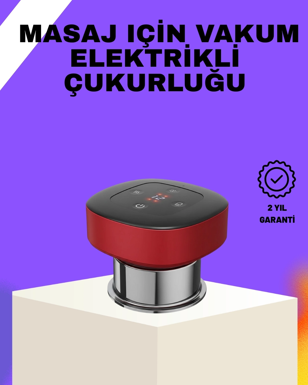BUĞZ Vakumlu Masaj Aleti Çok Kademeli Emme Isıtmalı Ev Tipi Terapi