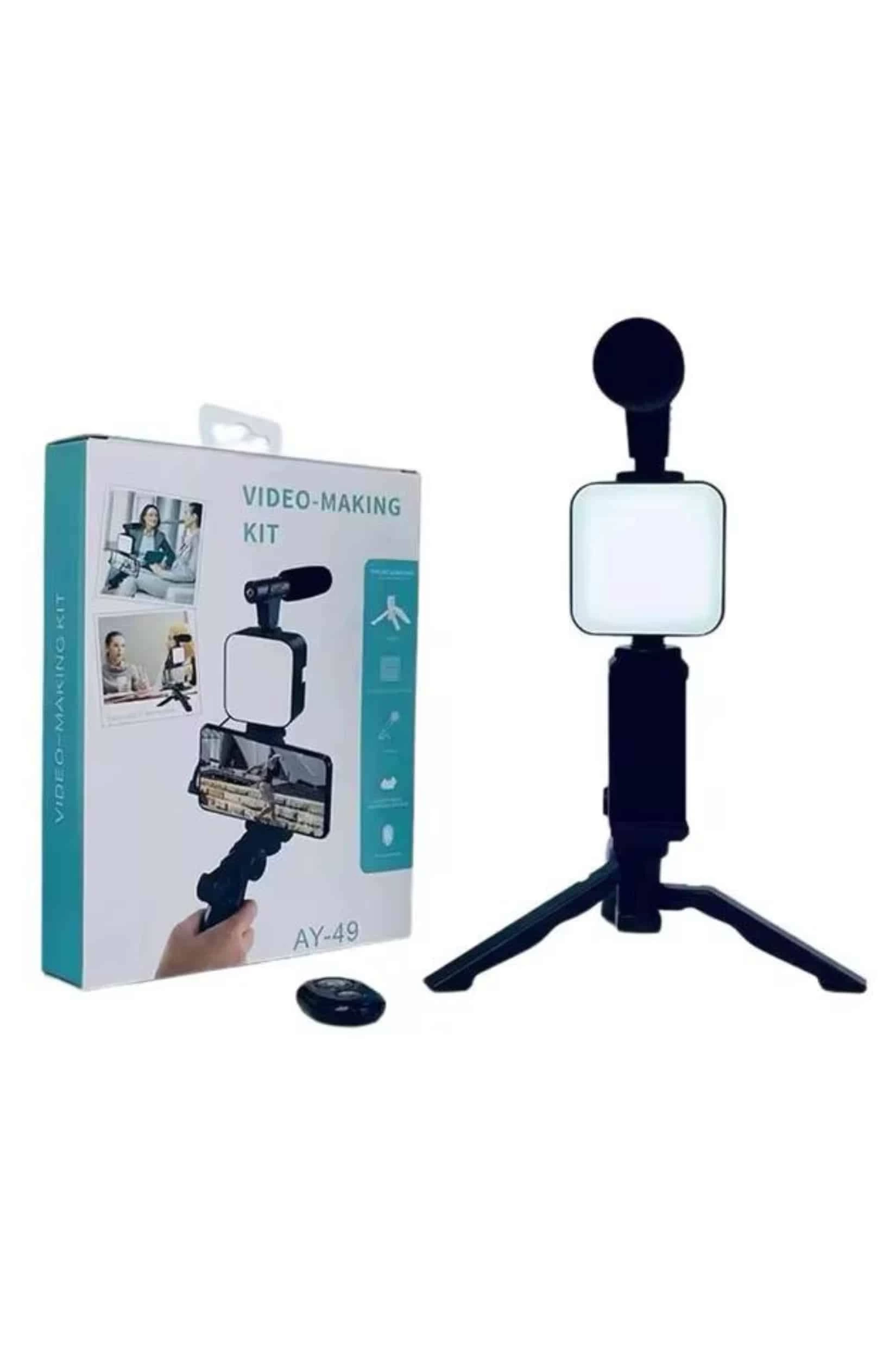 BUĞZ Video Making Kit Telefon Tutucu Vlog Video Mini Led Işıklı
