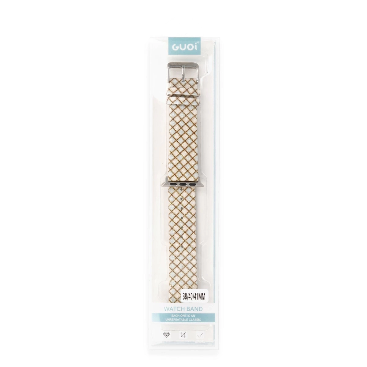 BUĞZ Watch 38mm Karo Motif Kordon - Mavi BUĞZ Watch 38mm Karo Motif Kordon - Mavi