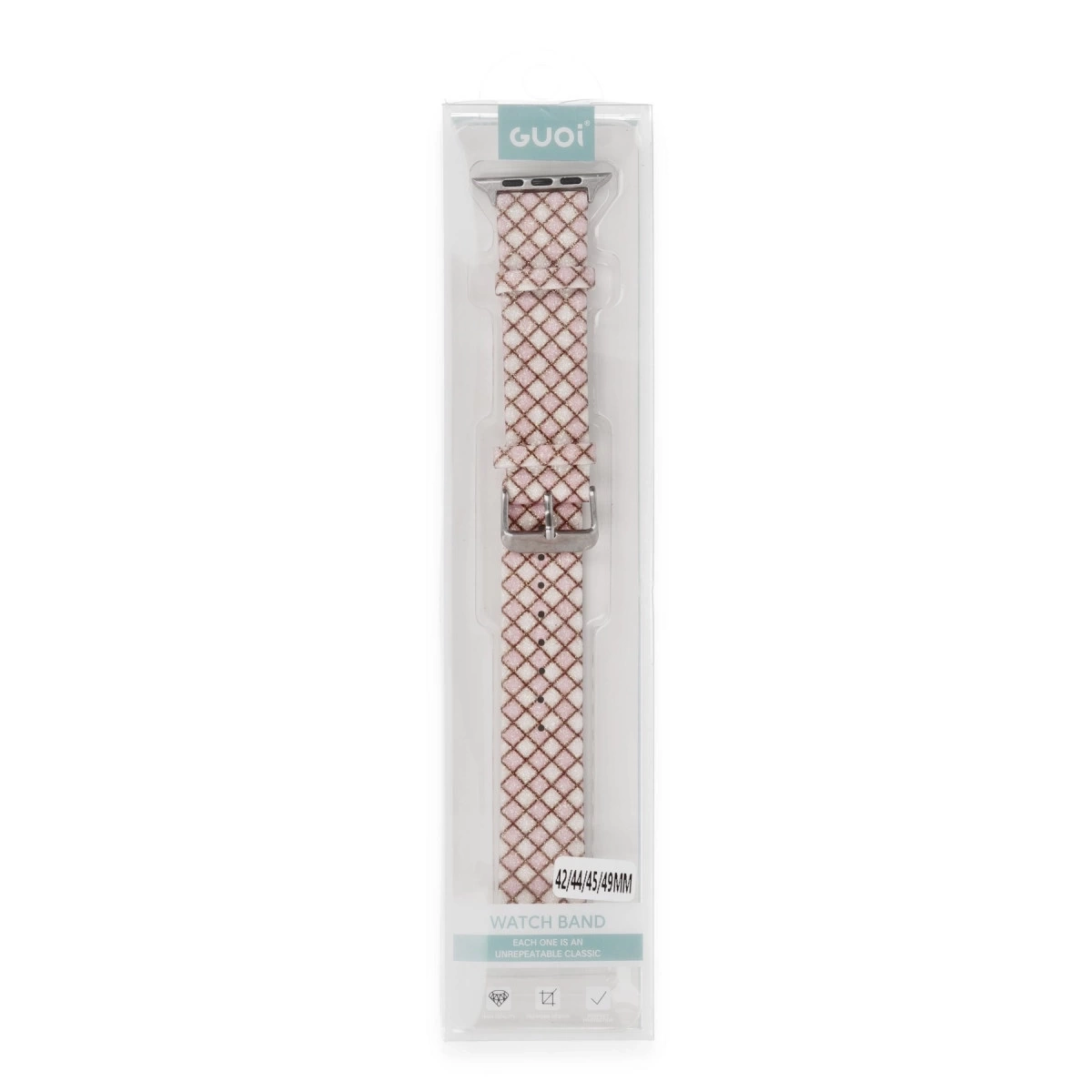 BUĞZ Watch 38mm Karo Motif Kordon - Pembe