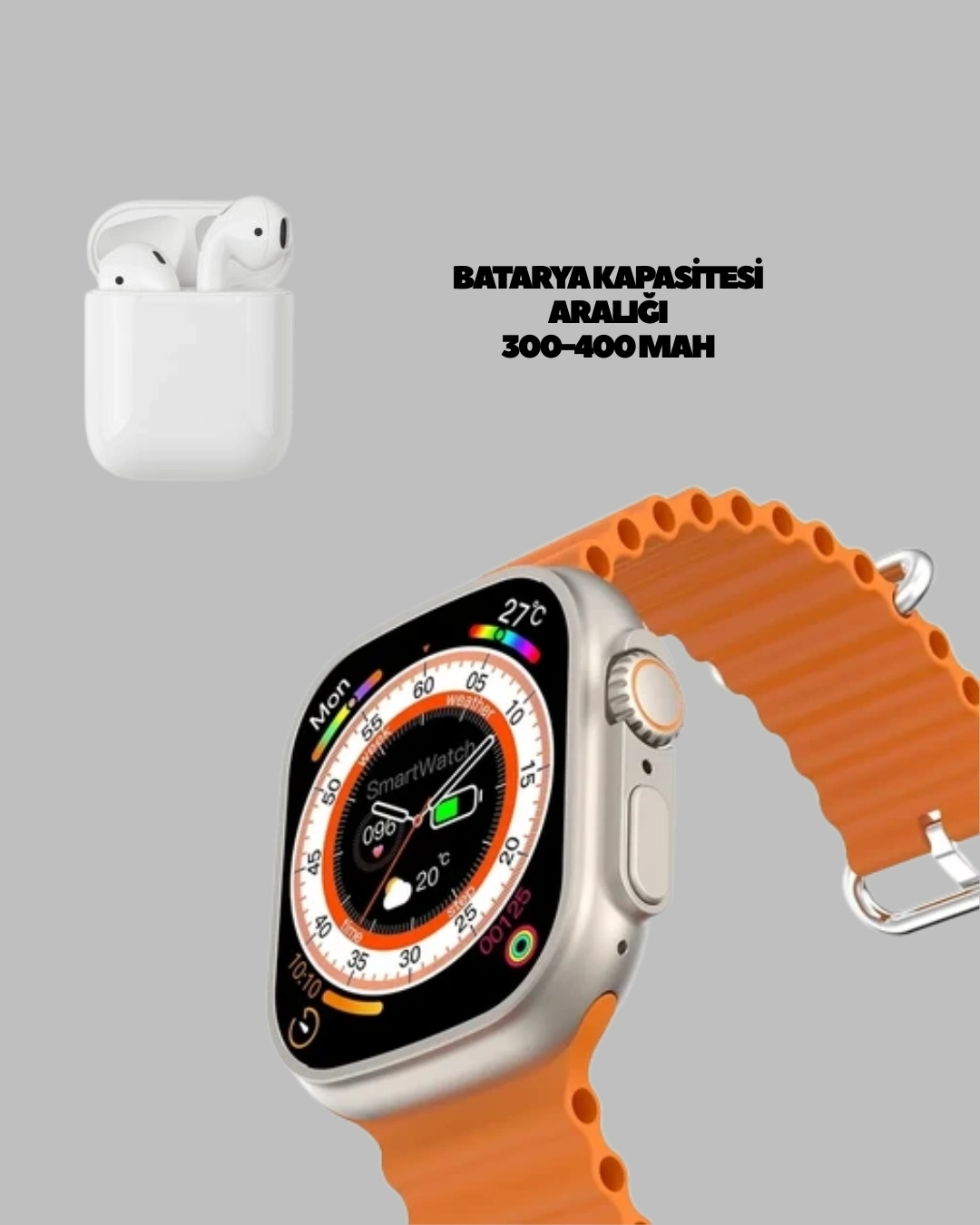 BUĞZ Watch 9 Max Akıllı Saat Sesli Görüşme Özellikli Kulaklık Seti