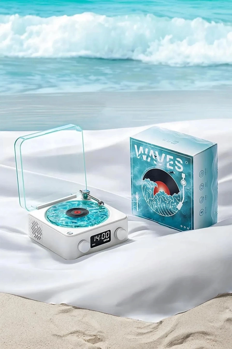 BUĞZ Waves Nostalji Plak Görünümlü Bluetooth Hoparlör 3d Ses Dalgası Retro Müzik Plak Mavi BUĞZ Waves Nostalji Plak Görünümlü Bluetooth Hoparlör 3d Ses Dalgası Retro Müzik Plak Mavi