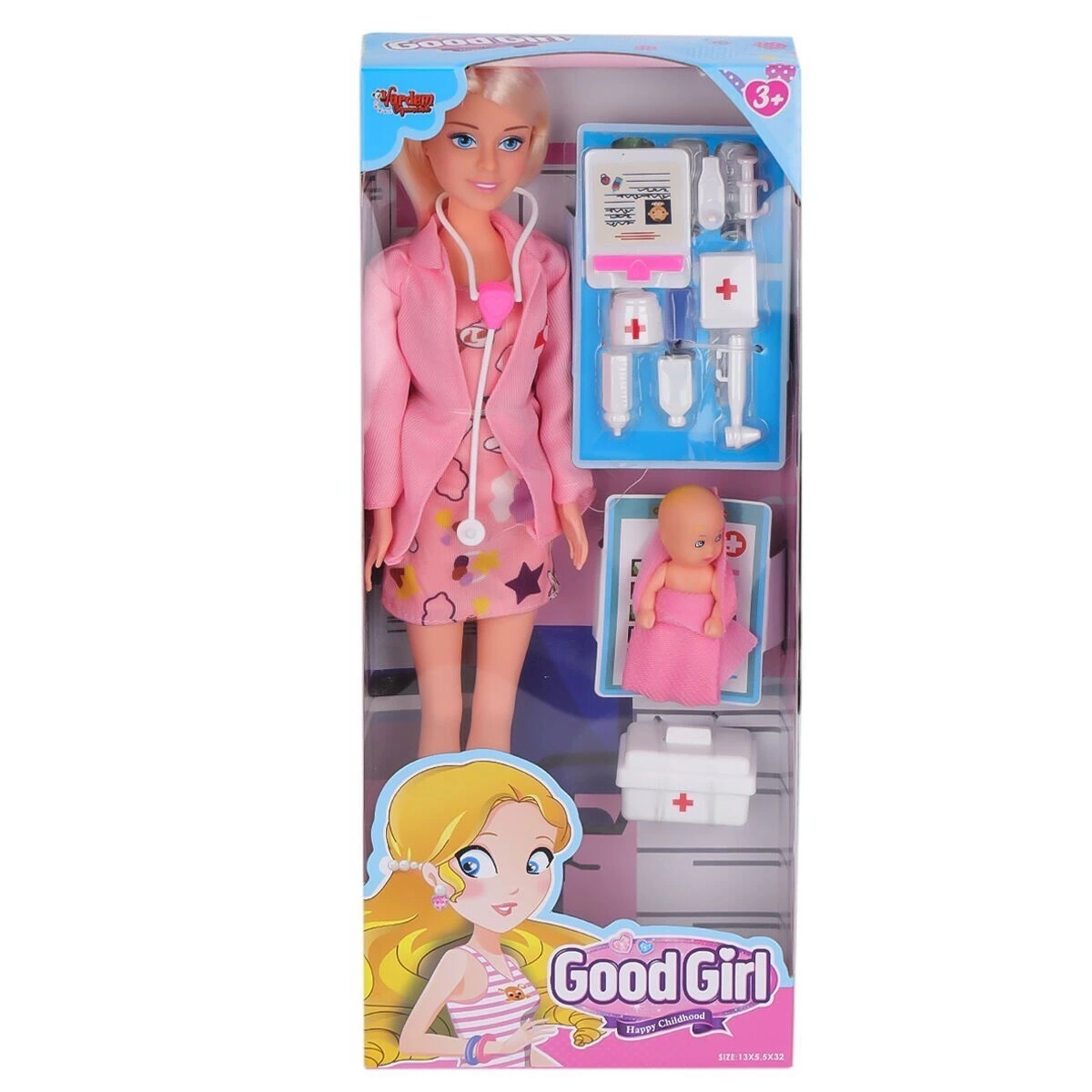 BUĞZ WG-115225A Aksesuarlı Doktor Bebek 29 cm -Vardem