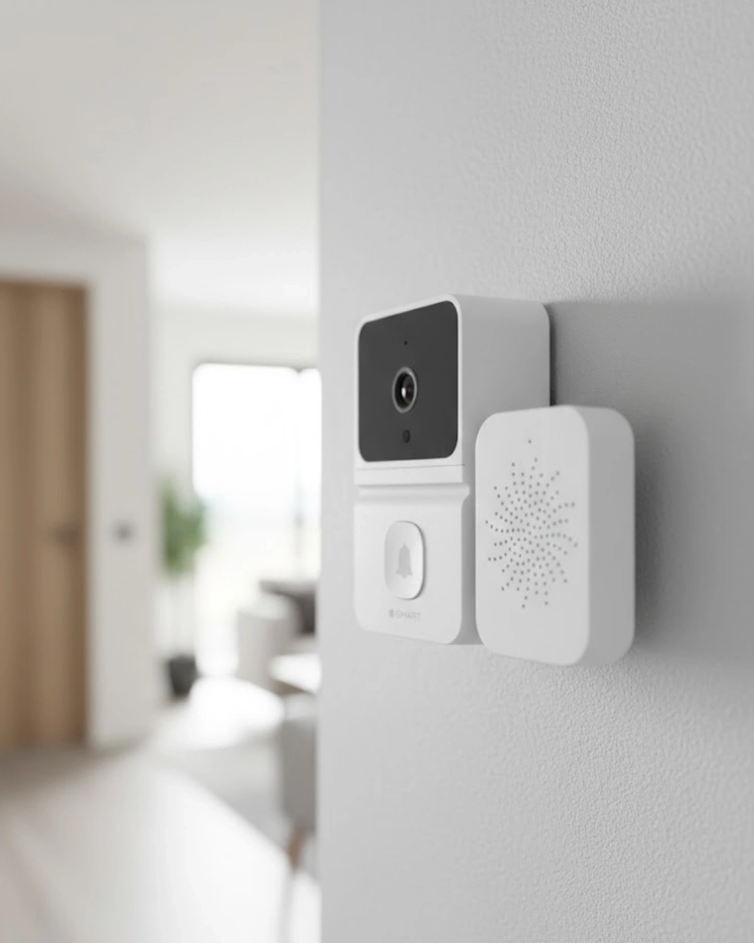 BUĞZ WiFi Akıllı Kapı Zili Kamera Gece Görüşlü Çift Yönlü Sesli